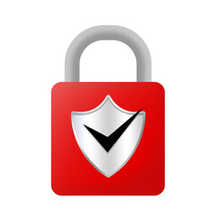 red lock silver shield and correct mark security