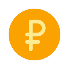 Obraz premium ruble flat icon