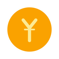 Obraz premium yen flat icon