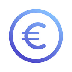 Obraz premium euro gradient icon
