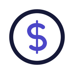 dollar line color icon