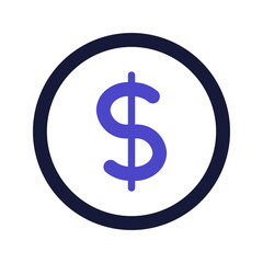 dollar line color icon