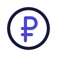 ruble line color icon