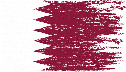 Brushstroke flag of QATAR