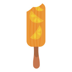 Sweet  fruit ice-cream on white background