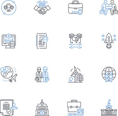 Domination Mastery line icons collection. supremacy, control, leadership, authority, power, domination, superiority vector and linear illustration. sovereignty,command,dictatorship outline signs set