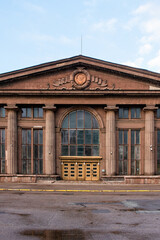 facade of an old building, Spilve, Latvia