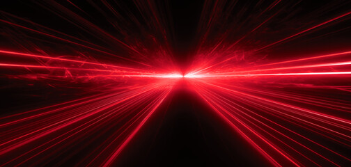 Fire red plazma motion lines. Car light trail effect illustration. Abstract laser beams. generative AI.