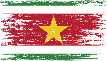 Brushstroke flag of SURINAME