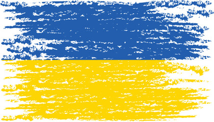 Brushstroke flag of UKRAINE