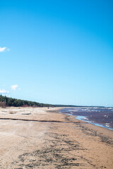 blue water and waves, latvia, Baaltic sea, beach