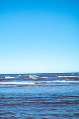 blue water and waves, latvia, Baaltic sea, beach
