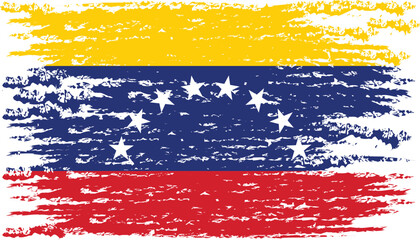 Brushstroke flag of VENEZUELA