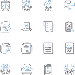 Premium line icons collection. Exclusive, Superior, High-end, Elite, Luxury, First-class, Top-notch vector and linear illustration. Bespoke,Deluxe,Select outline signs set