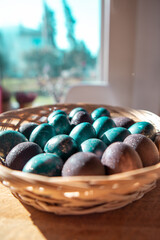 basket of eggs, easter