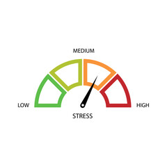 Stress level chart. Vector illustration.