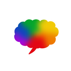 Rainbow Speech Bubble