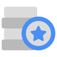 A colored design icon of casino tokens