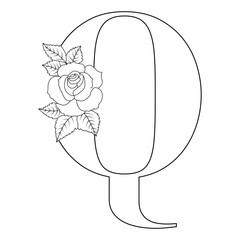 Rose Alphabet Letter Design