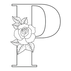 Rose Alphabet Letter Design