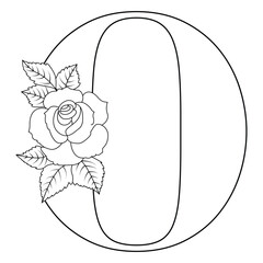 Rose Alphabet Letter Design