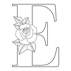 Rose Alphabet Letter Design