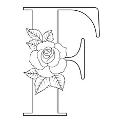 Rose Alphabet Letter Design