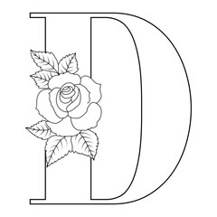 Rose Alphabet Letter Design
