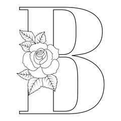 Rose Alphabet Letter Design