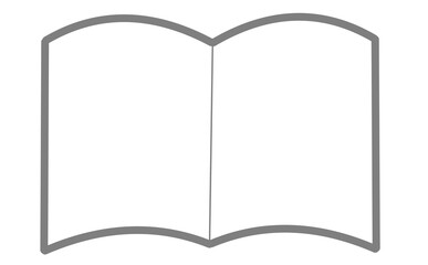 開いた本のイラストフレーム