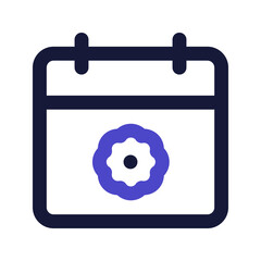 calendar spring line color icon