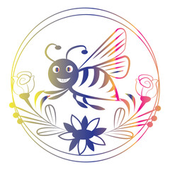 Bee Drawing Outline