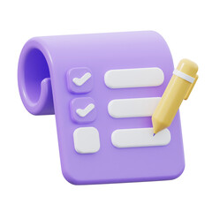 3D Checklist Illustration