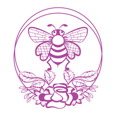 Bee Drawing Outline