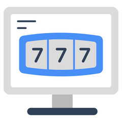 A flat design, icon of jackpot game