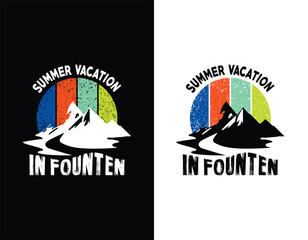 Summer break t-shirt design vector 