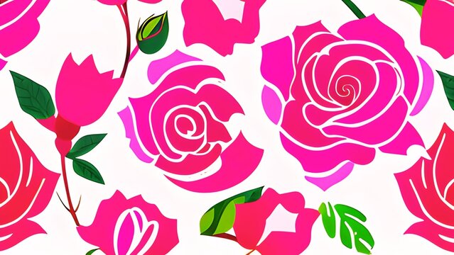 rose floser illustration Generative AI