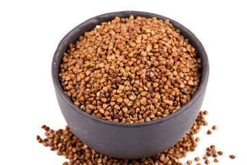 Buckwheat groats in a bowl