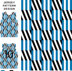 Abstract striped square concept vector jersey pattern template for printing or sublimation sports uniforms football volleyball basketball e-sports cycling and fishing Free Vector.