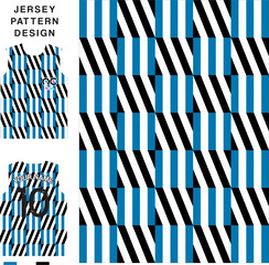Obraz premium Abstract striped square concept vector jersey pattern template for printing or sublimation sports uniforms football volleyball basketball e-sports cycling and fishing Free Vector.