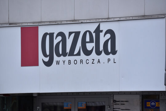 Polska, Wroclaw - 3 kwietnia 2023: Gazeta Wyborcza, siedziba we Wroclawiu przy placu Solnym.