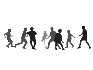 Students Playing Football in illustration graphic vector