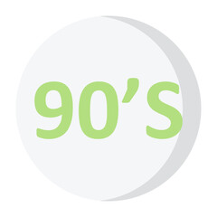 90s Flat Icon