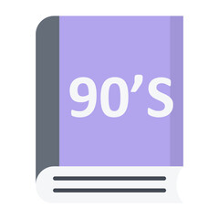 90s Book Flat Icon