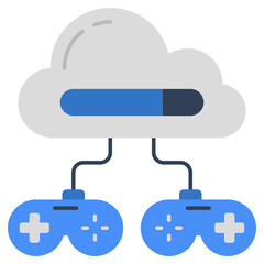 Modern design icon of cloud gaming 