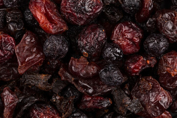 Dried cranberries, cherries and blueberries