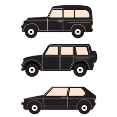car silhouette isolated, vector