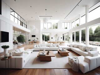 Fototapeta premium modern living room with furniture