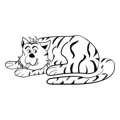 Cat Drawing Outline Design