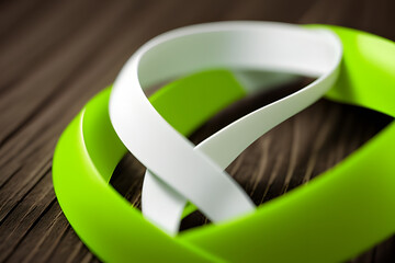 Lime green ribbon for awareness of Mental health illness, Lymphoma Cancer, Lyme Disease, Spinal Cord Injuries, Kabuki Syndrome, Duchenne Muscular Dystrophy, and Sexually Transmitted diseases